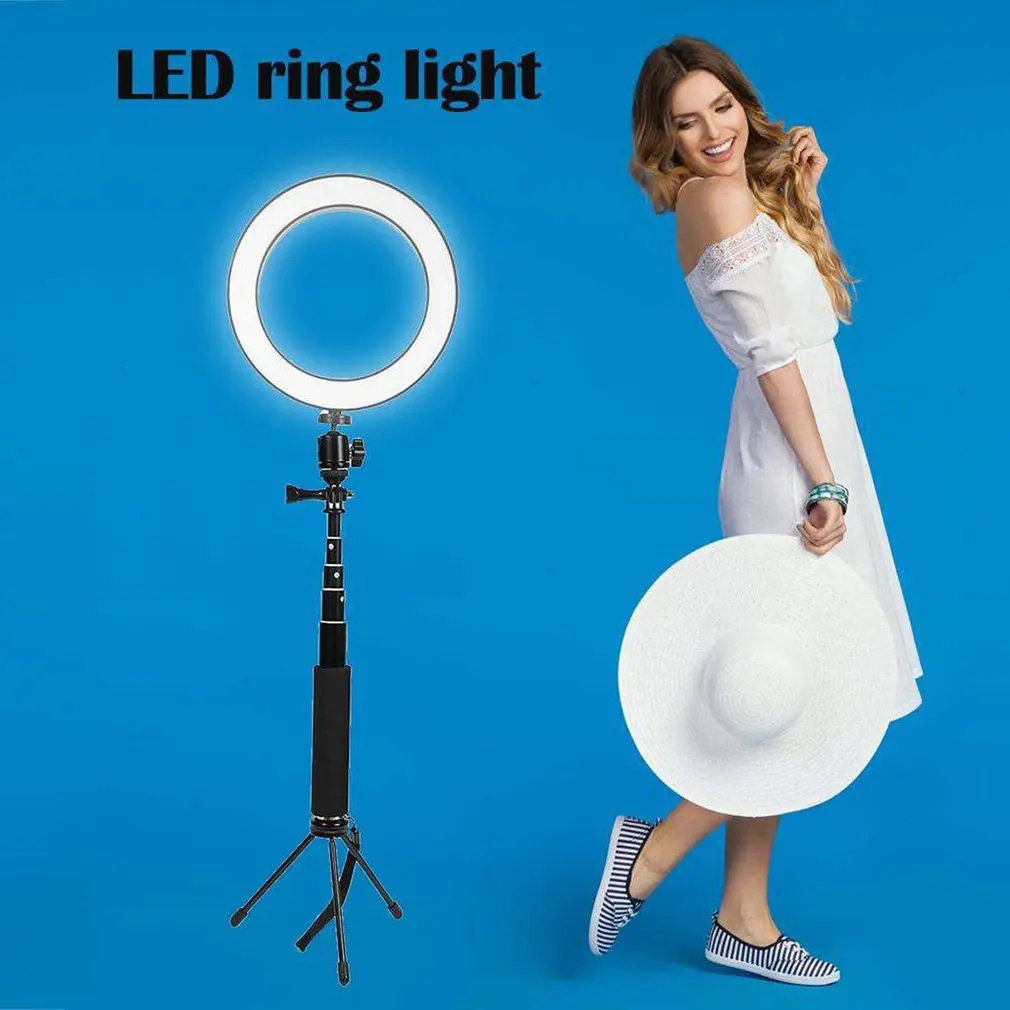 Портативный 8 дюймов Мини светодиодный кольцевой светильник 3200 K/5500 K USB видео свет круглый светильник 80 светодиодный для YouTube фотосъемки