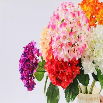 

Fake Single Stem Hydrangea 25.59" Length Simulation Hydrangeas large Flower Head for Wedding Home Decorative Artificial Flowers