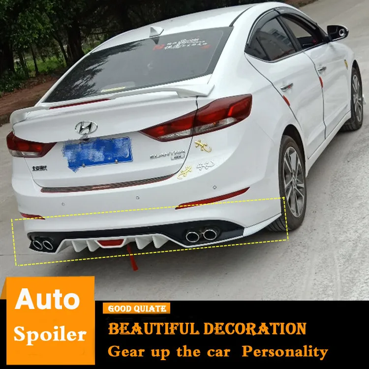 For-Hyundai-Elantra-Rear-spoiler-Bumper-Diffuser-Bumpers-Protector-Body ...