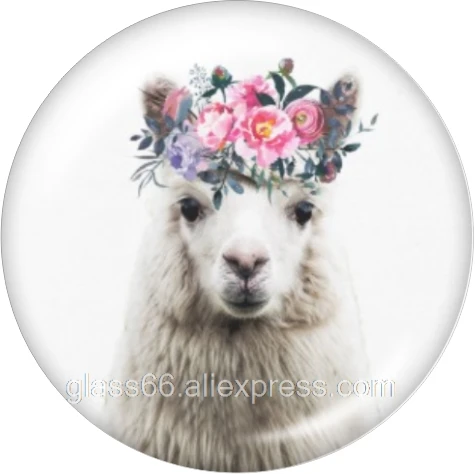 LLAMA Рождественский круглый стеклянный кабошон демонстрационная плоская задняя часть делая Результаты 12 мм/18 мм/20 мм/25 мм/40 мм TL6006 - Цвет: B6101