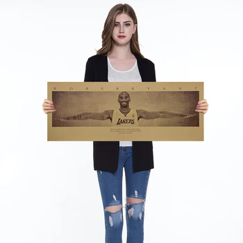 

Kraft Paper Retro Style Basketball Star Posters Kitchen Decoration Vintage Poster Wall Stickers Living Room Decorative Painting