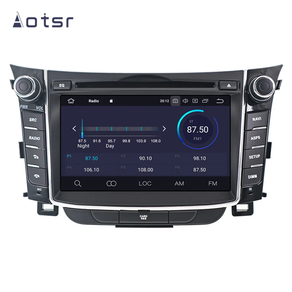 Excellent DSP Android 9 Car GPS Navigation DVD Player For Elantra GT 2012 2013-2016 Auto Stereo Radio Multimedia player Head Unit recorder 9
