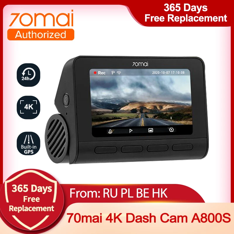 Promo Car DVR Parking-Monitor Dash-Cam A800S ADAS UHD Sony Imx415 70mai 4k New Built-In gps OMZA9w56p