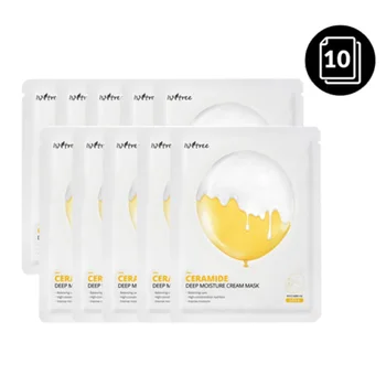 

Isntree Ceramide Deep Moisture Cream Mask 27g 10pcs Moisturizing Face Facial Mask Nutritious Repair Depth Replenishment Care