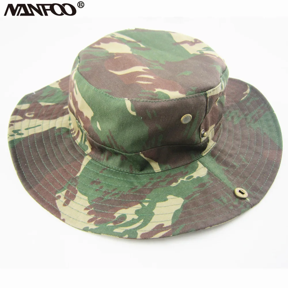Quality Cotton Child 4-8 years Hunting Fishing Hat Boonie Tactical CS Jungle Camouflage Flanging Cap 2 Sizes | Спорт и развлечения