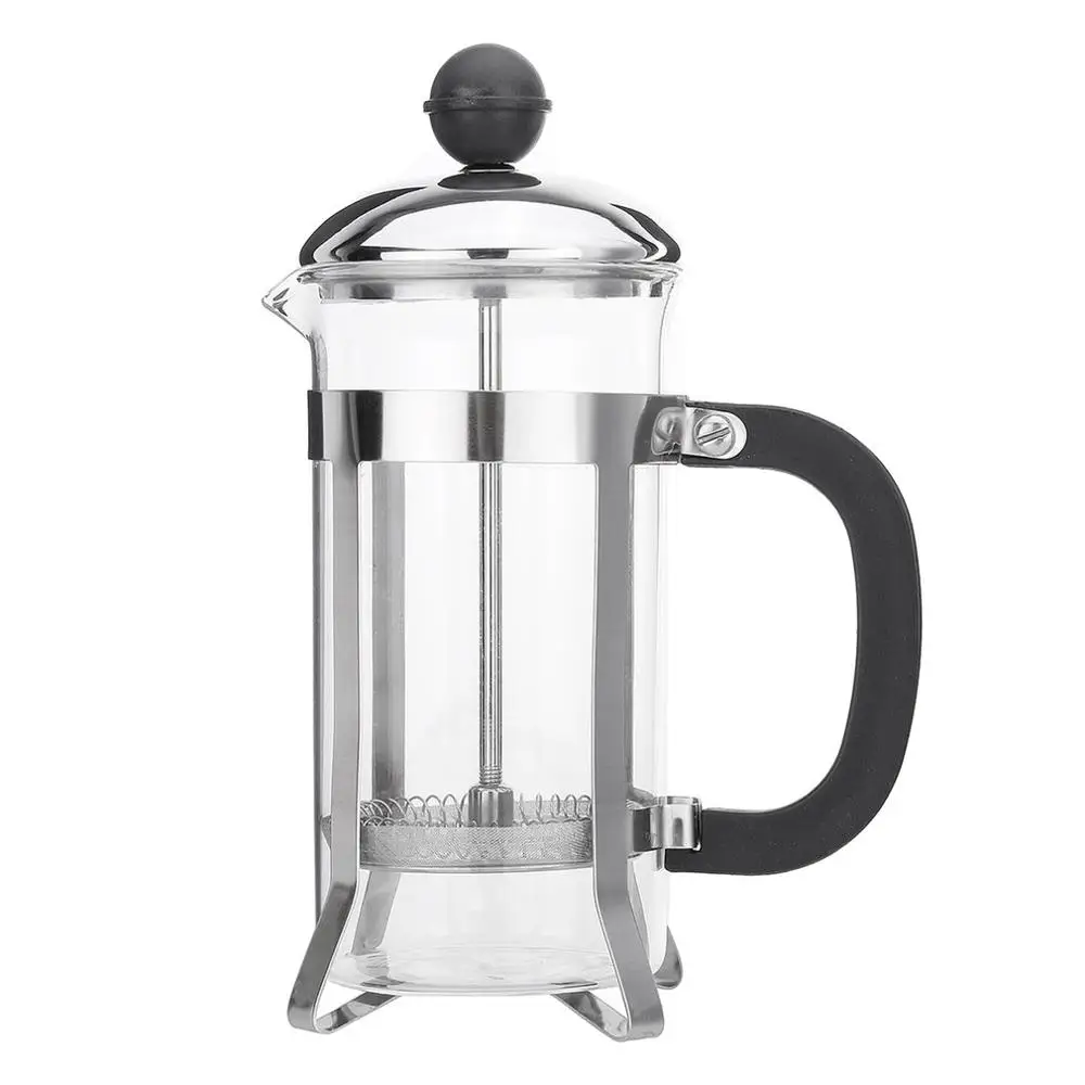 

350ML Compact Size Household Use Stainless Steel Glass French Press Pot Filter Cafetiere Tea Coffee Maker Coffee Tool