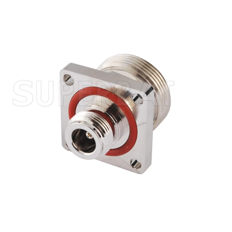 Superbat N-7/16 DIN Adapter N Female to DIN 7/16 Jack with Flange Straight RF Coaxial Connector