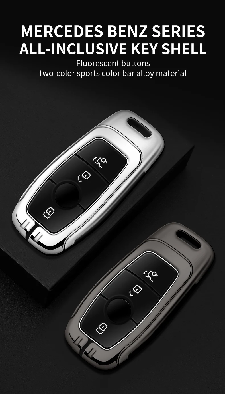 Portachiavi in metallo con telecomando per auto portachiavi per Mercedes Benz classe A C E S classe G GLC CLE CLA GLB GLS W177 W205 W213 W222 X167 borsa AMG 6 Portachiavi in metallo con telecomando per auto portachiavi per Mercedes Benz classe A C E S classe G GLC CLE CLA GLB GLS W177 W205 W213 W222 X167 borsa AMG - H8c55849f86d04b07a69f792c423ef7fe2