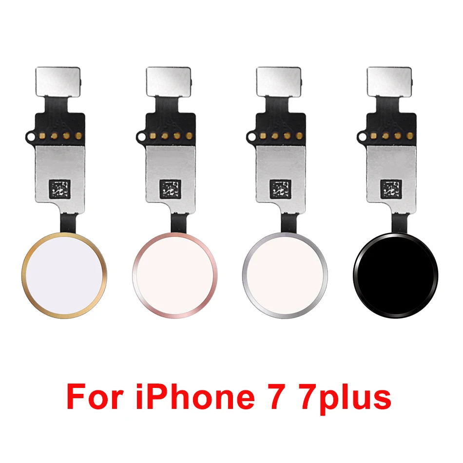 Кнопка «домой» с гибким кабелем для iPhone 5 5C 5S 6 6Plus 6s plus 7 7Plus кнопка «домой» гибкий кабель в сборе черный, золотой, белый