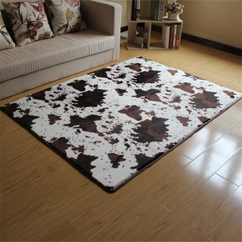 

Cow/ Zebra Pattern Fluffy Soft Carpet Bay Window Corridor Bedside Rugs Doormat Kitchen Mat Large Plush Area Rug for Living Room