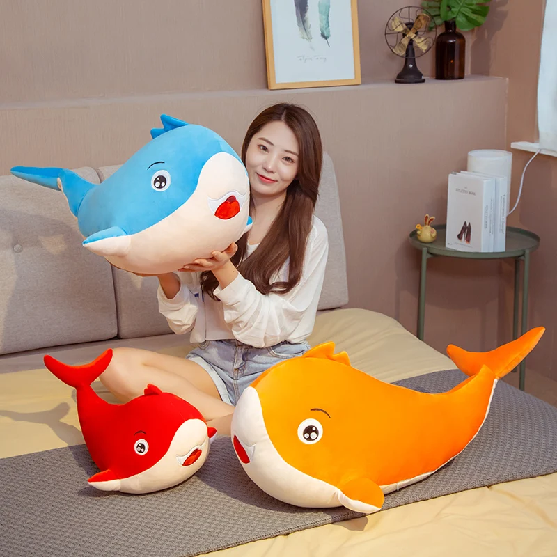 25 65 Cm Super Lovely Soft Plush Toy Sea Animal Big Blue Whale Shark Soft Toy Stuffed Animal Children S Birthday Gift Stuffed Plush Animals Aliexpress