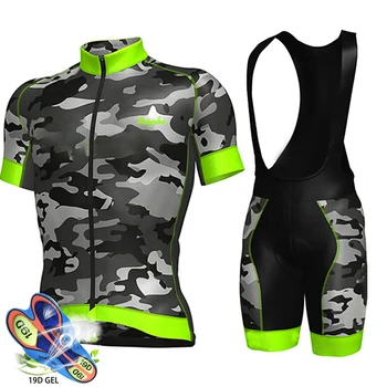 

2020 summer Cycling Jersey Set Pro Team Cycling Clothing MTB Cycling Bib Shorts Men Bike Jersey Set Ropa Ciclismo Triathlon Kit