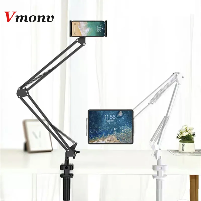 5 to 13 inch Tablet Universal Cell Phone Mount Bed Desktop Holder Adjustable Long Arm Clamp Bracket for iPad Air Pro - Цена: 2 536,26 руб.