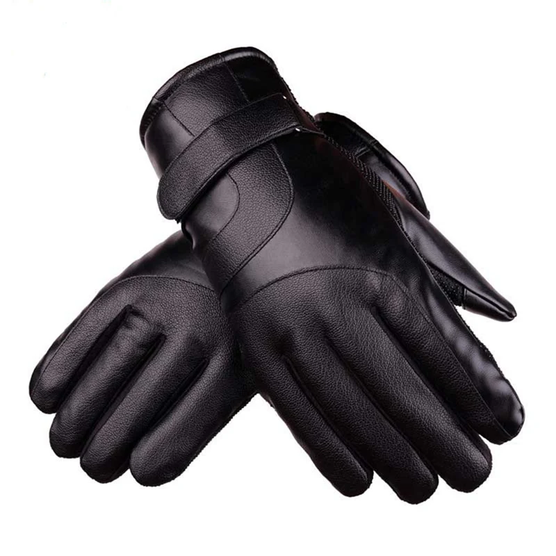 

1pair Men Women Thermal Hand Warmer PU Leather Winter Warm Fast Heating Touch Screen Heated Gloves Skiing Cycling USB Powered