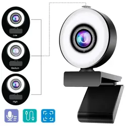 Webcam completo da câmera da web do usb de hd para a conferência video do desktop do portátil da chamada novo