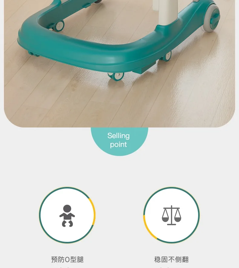 2 In 1 Round Activity Walker With 3 Adjustable Height And Musical Toy Bar 15 2 In 1 Round Activity Walker With 3 Adjustable Height And Musical Toy Bar