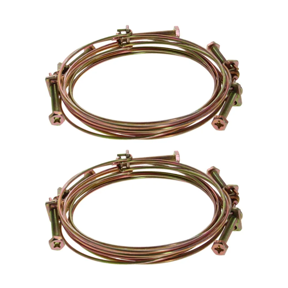 MroMax Double Steel Wire Strong Clamp Iron Inner Diameter 85/90/95/100/110mm Galvanized Thickness 2.2mm Screw Length 6*50/6*60mm