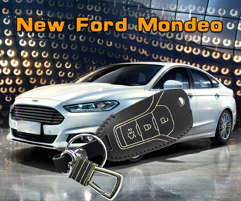 Luckeasy ключ для ford mondeo fold 2013 gtdi натуральная кожа Ключи сумка/чехол кошелек держатель key2a