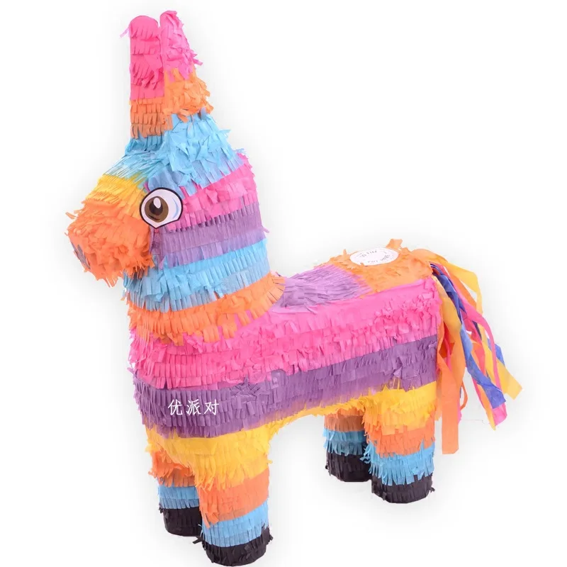 

Pinata Children Birthday Party Accessories Game Hit Sugar Props Stick Beats Pinata Wealthy Rainbow Flower Donkey