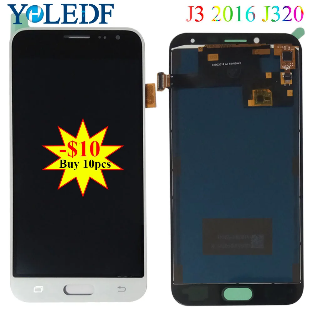 ЖК-дисплей для Samsung J3 2016 J320 J320F J320FN J320M дисплей с сенсорным экраном и дигитайзером в