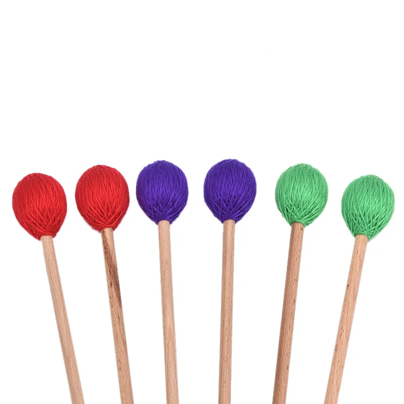 1 пара Середина Marimba палка молоток ксилофон Glockensplel молоток с ручки из бука ударный инструмент Аксессуары молотки