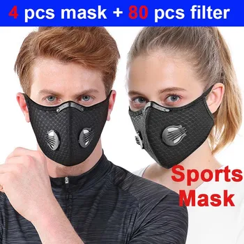 

4 pcs Sport Running Mask Training Sports Mask for Running Fitness Workout Resistance Elevation Cardio Endurance with 80 Filter