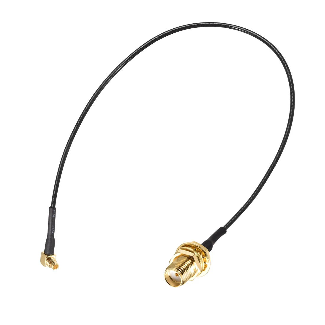 

uxcell MMCX Male Right Angle To SMA Female Bulkhead RF Adapter Connector 12inch RF1.37 Extension Pigtail Cable