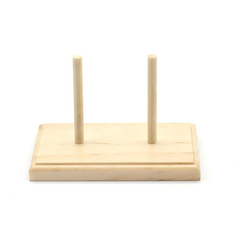 

Stand Spool Holder Organizer Supplies 2-wire Wooden Frame Embroidery Tool Sewing Thread Rack Storage