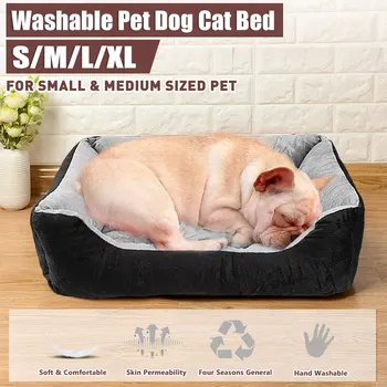 

Pet Bed Warm Pet Products For Small Medium Large Dog Soft Pet Bed For Dogs Washable House For Cat Puppy Cotton Kennel Mat