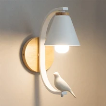 Nordic Bird kinkiet lampy do sypialni łóżko światła do domu postmodernistyczne oświetlenie wewnętrzne dekoracja do salonu na ścianę w korytarzu oprawa oświetleniowa