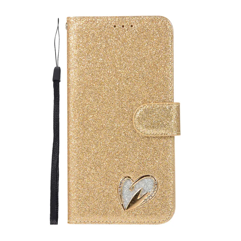 Золотой Чехол Love Jewell для huawei P30 Lite P20 Pro mate 20 кожаный блестящий чехол-книжка для huawei P 30 P30Lite mate 20 Lite - Цвет: Золотой