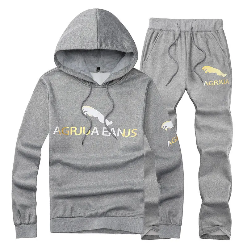 

2018 New Style Autumn Clothing Youth Casual Hoodie Set Men's Stylish Printed Sports Two-Piece Set