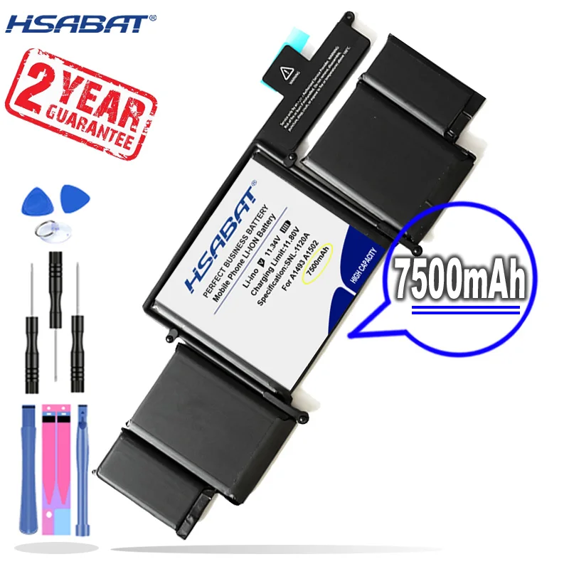 Новое поступление [HSABAT] Аккумулятор для ноутбука Macbook Pro 13 дюймов Retina A1502 A1493 020-814 с