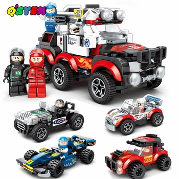 

365PCS 4 IN 1 car Legoinglys building blocks toy Super Race Car Children Vehicle Compatible With LegoINGlys Bricks Model Figure