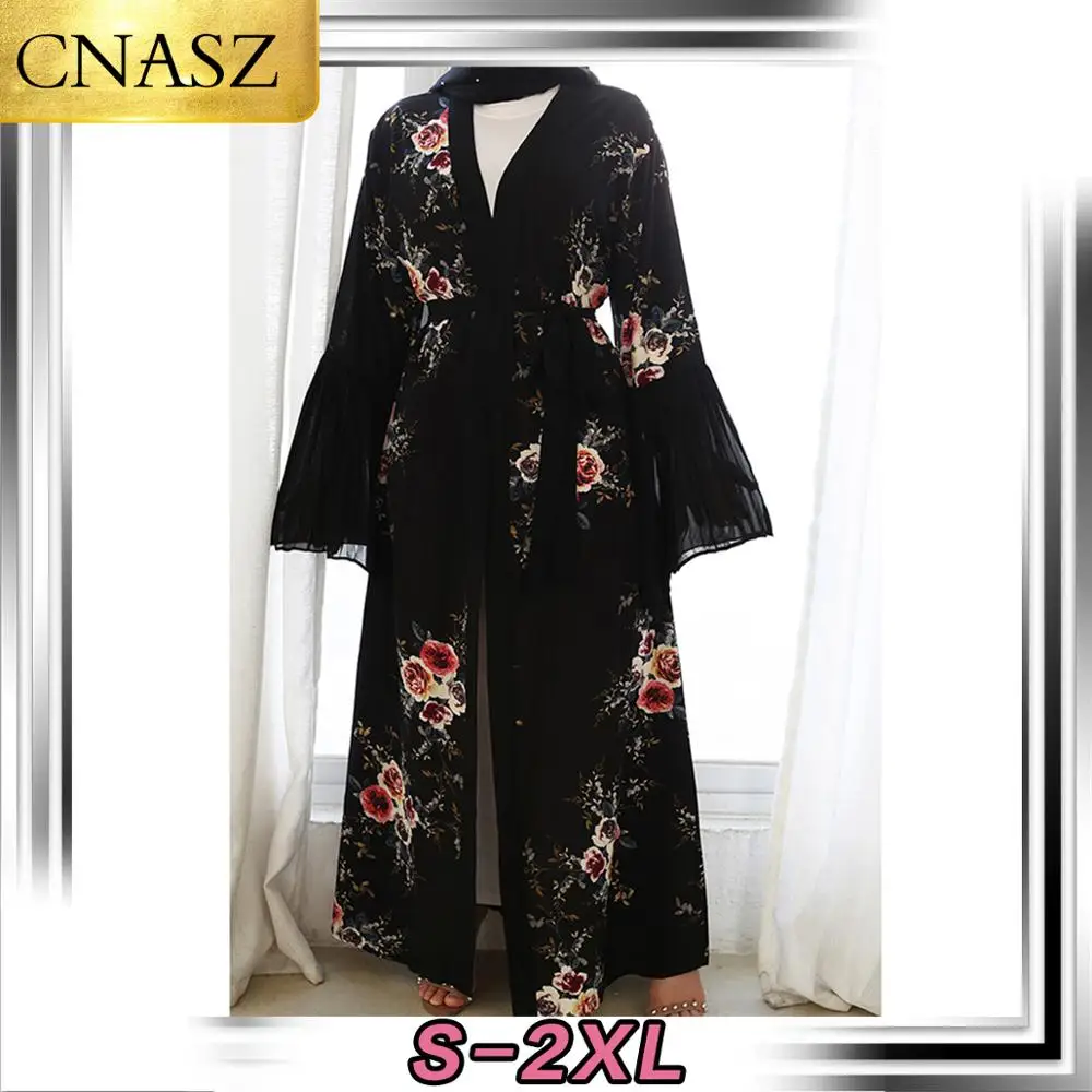 2020 Baru Muslim Abaya Yang Indah Bunga Gambar Wanita Pakaian Model Terbaru Desain Abaya Dubai Gaya Timur Tengah Kimono Pakaian Islamic Aliexpress