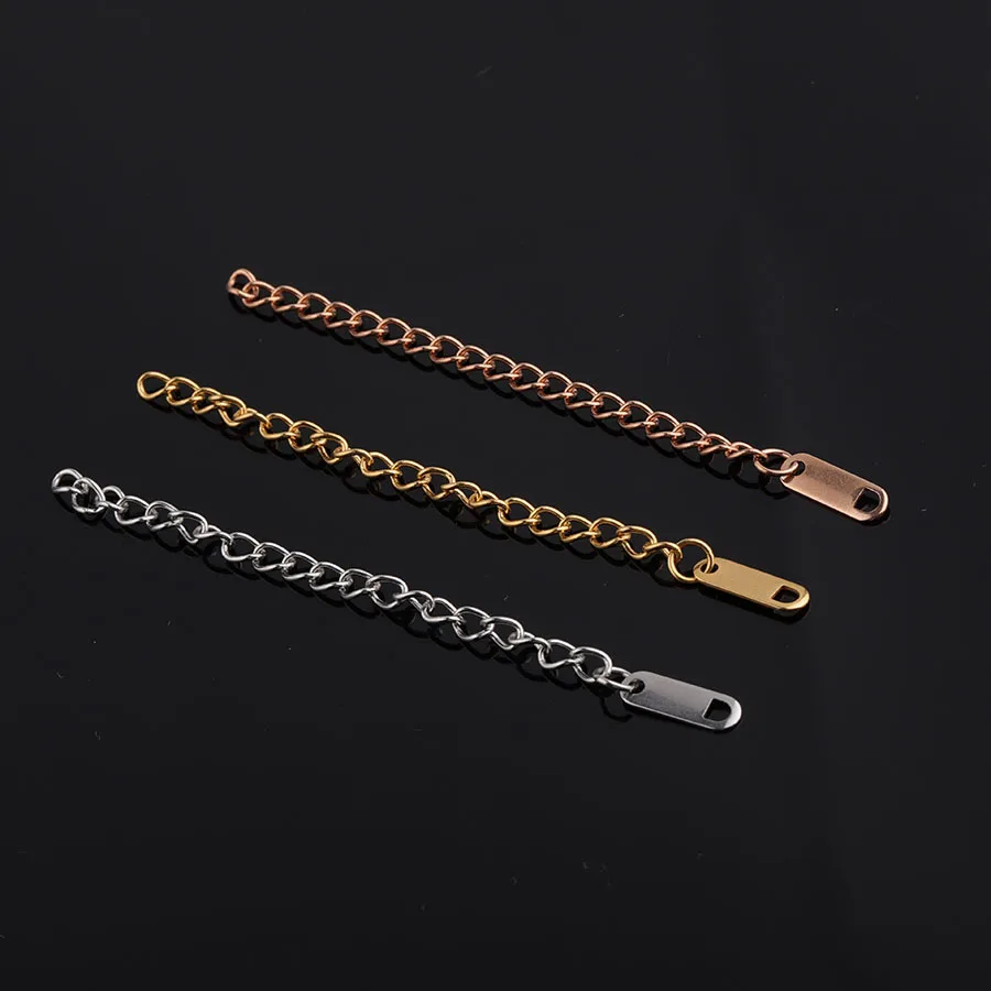 Stainless Steel Extender Chain For Jewelry Making Rose Gold/gold/black