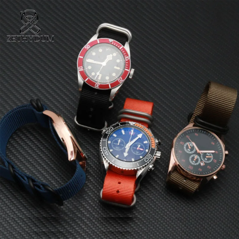 Nylon Sport Fashion Watch Strap - Durable, Hand-Sewn Bracelet