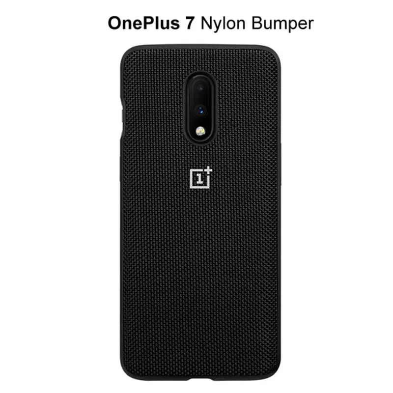 Oneplus 7 Официальный Oneplus 7/7 Pro Чехол на заднюю панель силиконовый песчаник нейлон Karbon бампер чехол Oneplus - Цвет: Oneplus 7