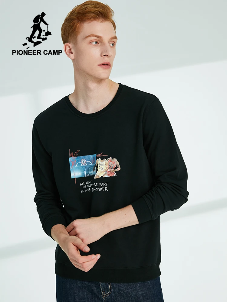 

Pioneer Camp Slam Dunk Hoodies Long Sleeve Man NBA Icon Graphic Print Black Stretch Sweatshirt Male AWY906358