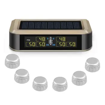 

Tire Pressure Monitoring System Real-Time Auto Solar Charge TPMS With Built-in Lithium Battery And 6 External TMPS Sensor