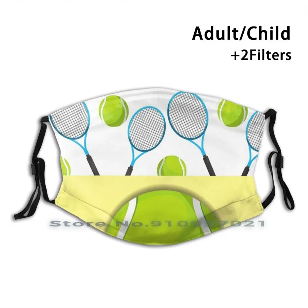 

Tennis Facemask Reusable Mouth Face Mask Anti Haze Dustproof Mask With Filters For Child Adult Facemask Tennis Ball Smash