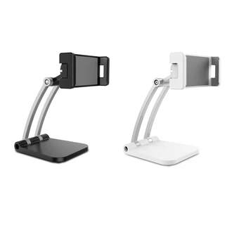 

360 Degree Rotating Adjustable Angle Phone Stand Cradle Mount Desktop Holder Dock for 4"-13" Tablet Mobile Phone