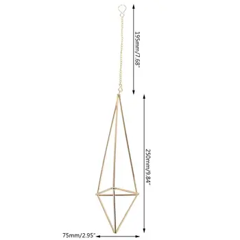 

Minimalist Geometric Hanging Iron Air Plants Rack Chain Tillandsia Holder Mini Gardening Decor DIY Art Craft Window Balcony Orna