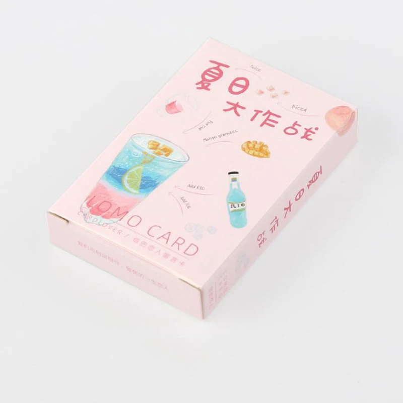 

28 Pcs/pack Kawaii Colorful Summer Drink Life Mini Lomo Cards Postcard Greeting Card Christmas and New Year Gift Stationery