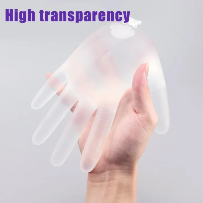 50 пар Одноразовые ПВХ водонепроницаемые перчатки для домашней уборки выпечки маслостойкие прозрачные VJ-Drop