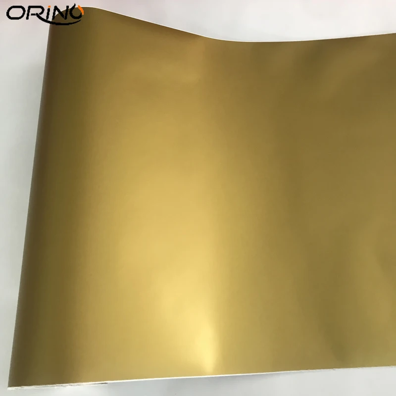 Matte Gold Vinyl Wrap Roll with Air Release Self adhesive DIY