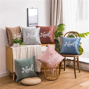 

45x45cm Letter Velvet Cushion Cover Nordic Throw Pillow Case Car Office Home Sofa Seat Chair Decorative