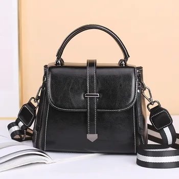 

Leather women's bag new 2020 Fashion Handbags Shoulder Bag Messenger Bag women's small square bags