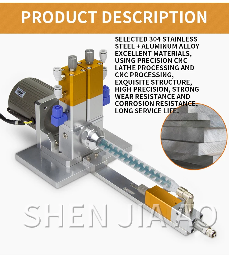 Anti-drip electric stirring AB double-liquid dispensing valve lift-back suction