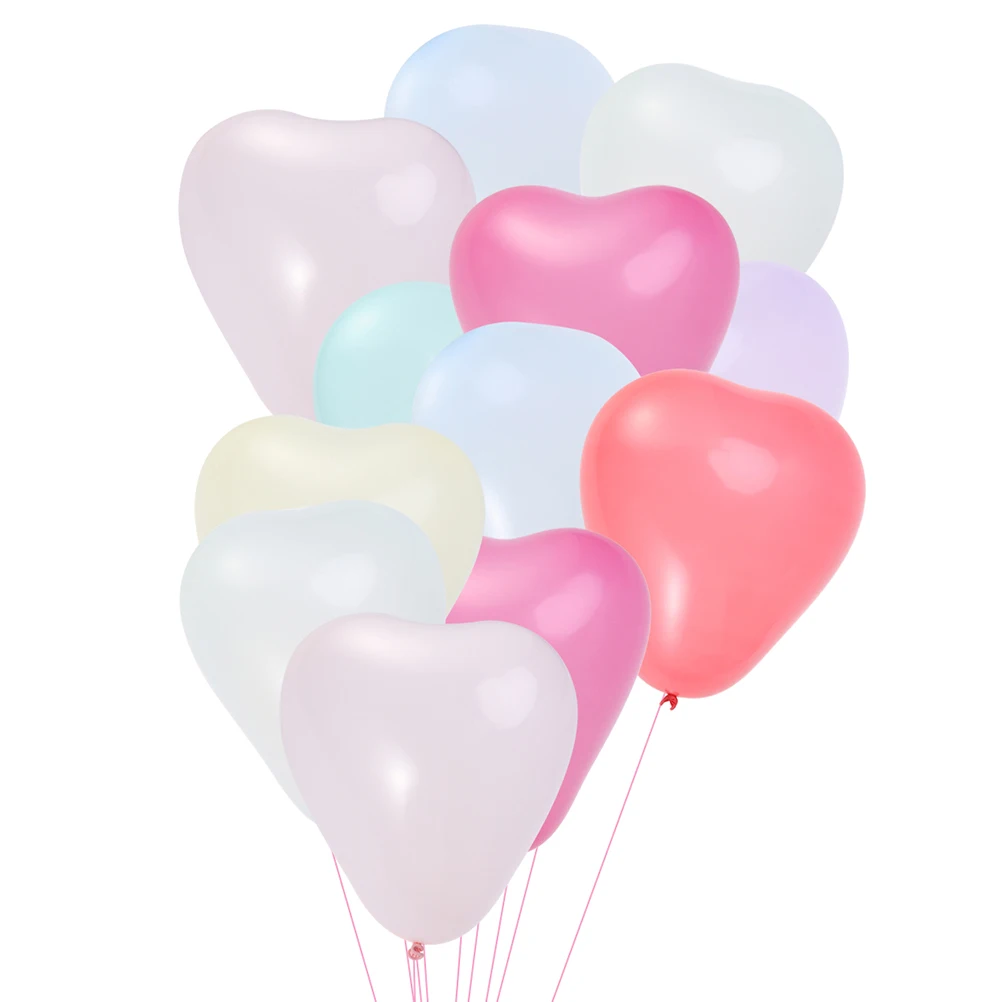 Mixed Color 200pcs 100 шт/200 шт романтические воздушные шары в форме сердца творческие вечерние воздушные шары декоративные шары предметы для вечеринки, сувениры для свадьбы - Цвет: Mixed Color 200pcs